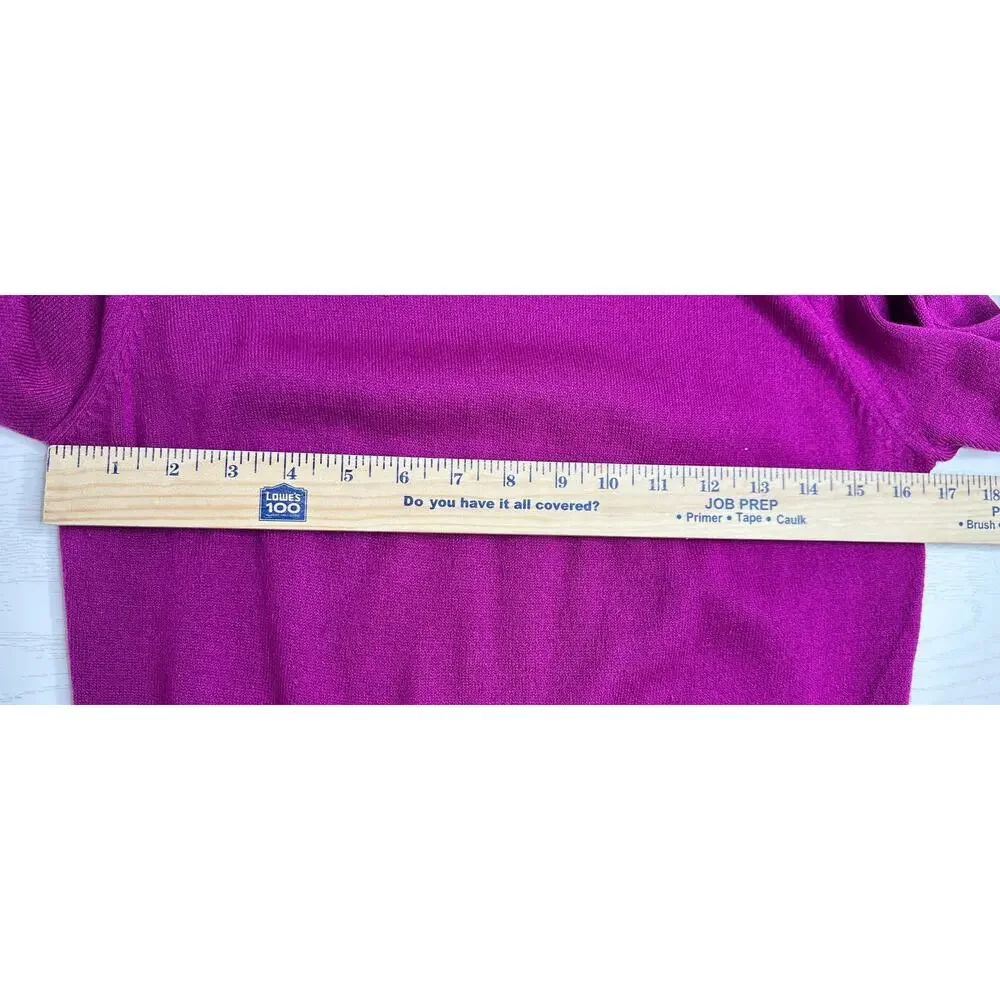 French Connection Women S Purple Turtleneck Sweater Dress Mini Short Sleeve Knit